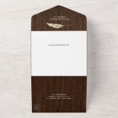 ボホ素朴パンパスグラスバーンウッドアーチズ結婚ズ オールインワン招待状 (外側)