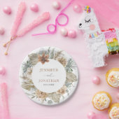 ボホ素朴パンパスグラス結婚ズ紙プレート ペーパープレート (パーティー)