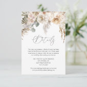 ボホ素朴パンパスグラス結婚ズ詳細 エンクロージャーカード (スタンド正面)