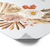 ボホ素朴パンパス我々は歓迎サインを待つことができる ポスター (角)