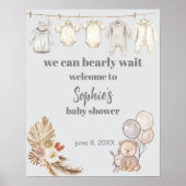 ボホ素朴パンパス我々は歓迎サインを待つことができる ポスター (正面)