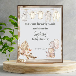 ボホ素朴パンパス我々は歓迎サインを待つことができる ポスター