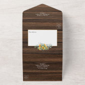 ボホ素朴ヒマワリーユーカリ庭園の結婚式 オールインワン招待状 (外側)