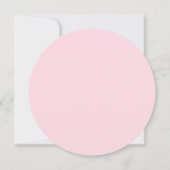 ボホ素朴ピンク白薄紫青結婚花 招待状 (裏面)