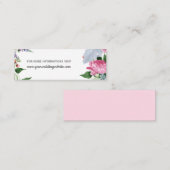 ボホ素朴ピンク薄紫ブルーフローラの結婚ウェブサイト スキニー名刺 (正面/裏面)