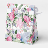 ボホ素朴ピンク薄紫水彩花結婚類 フェイバーボックス (裏面サイド)