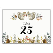 ボホ素朴フォレストリス水の色結婚の テーブルナンバー (裏面)