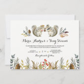 ボホ素朴フォレストリス水の色結婚の 招待状 (正面)