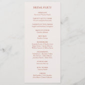 ボホ素朴フラワーテラコッタブラウン結婚ズ プログラム (裏面)