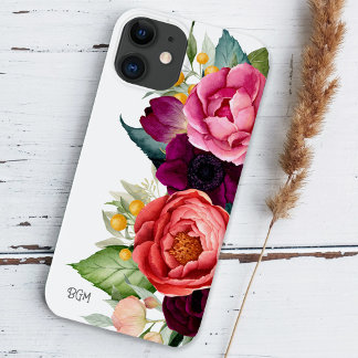 ボホ素朴フローラとモノグラム Case-Mate iPhone 14ケース