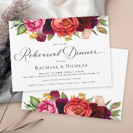 ボホ素朴フローラの結婚リハーサルディナー 招待状