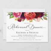 ボホ素朴フローラの結婚リハーサルディナー 招待状 (正面)