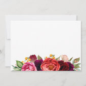 ボホ素朴フローラの結婚リハーサルディナー 招待状 (裏面)