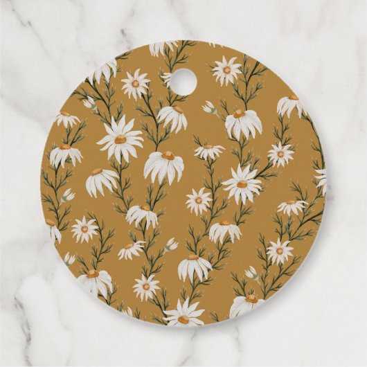 ボホ素朴フローライエロー結婚ズのカスタム フェイバータグ (裏面)