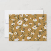 ボホ素朴フローライエロー結婚ズ名前をカスタムする サンキューカード (裏面)