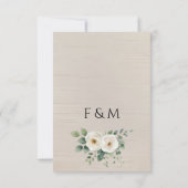 ボホ素朴フローラエレガントな結婚式 サンキューカード (裏面)