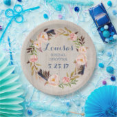 ボホ素朴フローラカスタム紙プレート ペーパープレート (パーティー)