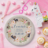 ボホ素朴フローラカスタム紙プレート ペーパープレート (パーティー)