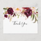 ボホ素朴フローラカラフルありがとう ポストカード (正面)