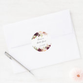 ボホ素朴フローラカラフルブライダルシャワー賛成 ラウンドシール (封筒)