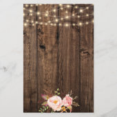 ボホ素朴フローラカントリー結婚式メニューテンプレート (裏面)