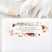 ボホ素朴フローラガーデン差出人住所 ラベル (インサイチュ)