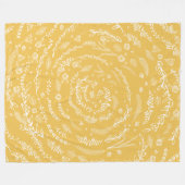 ボホ素朴フローラガーランドフォークアートパターンフリース フリースブランケット (正面(横))