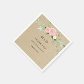 ボホ素朴フローラサンキュー結婚のナプキン スタンダードカクテルナプキン (角)