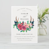 ボホ素朴フローラスタグアントラーナイトウィーク招待状 サンキューカード (スタンド正面)