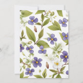 ボホ素朴フローラセージ緑&ホワイト結婚ズ 招待状 (裏面)