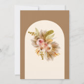 ボホ素朴フローラチータガールベビーシャワー 招待状 (裏面)