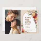 ボホ素朴フローラパンパ日付写真を保存 (正面/裏面)