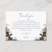 ボホ素朴フローラピ結婚ネコンさん プレイスカード (正面)