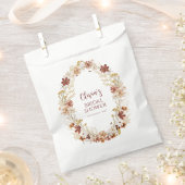 ボホ素朴フローラブルゴーニュブライダルシャワーカスタム フェイバーバッグ (クリップ留めされた状態)