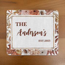 ボホ素朴フローラモノグラムカスタム カッティングボード