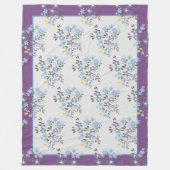 ボホ素朴フローララベンダーフラワーフリースブランケット フリースブランケット (正面)