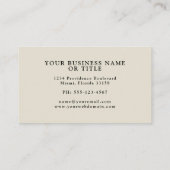 ボホ素朴フローラ水彩ワイルドフラワー 名刺 (裏面)