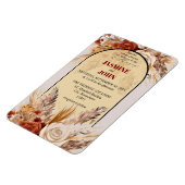 ボホ素朴フローラ秋結婚式招待状 マグネット (左側)