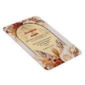 ボホ素朴フローラ秋結婚式招待状 マグネット (右側)