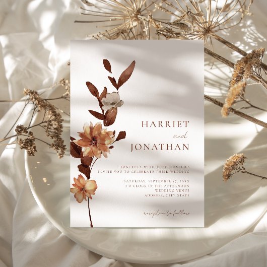 ボホ素朴フローラ結婚ズ 招待状