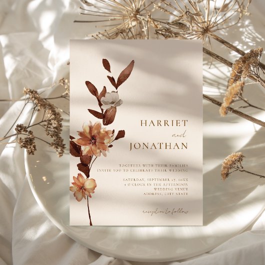 ボホ素朴フローラ結婚ズ 招待状