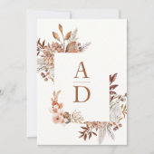 ボホ素朴フローラ結婚ズ 招待状 (正面)