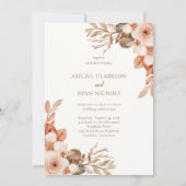 ボホ素朴フローラ結婚ズ 招待状 (裏面)