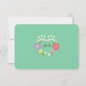 ボホ素朴フローラ結婚リース（ミント） (裏面)