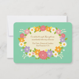 ボホ素朴フローラ結婚リース（ミント）