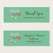 ボホ素朴フローラ結婚リース（ミント） (正面&裏面)