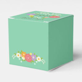 ボホ素朴フローラ結婚リース（ミント） フェイバーボックス