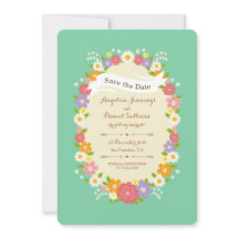 ボホ素朴フローラ結婚リース（ミント）