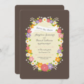 ボホ素朴フローラ結婚リース 案内状 (正面/裏面)