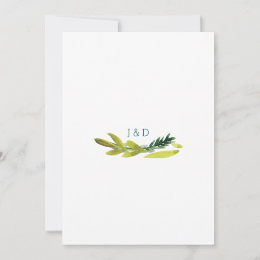 ボホ素朴フローラ結婚式招待状 招待状 (裏面)